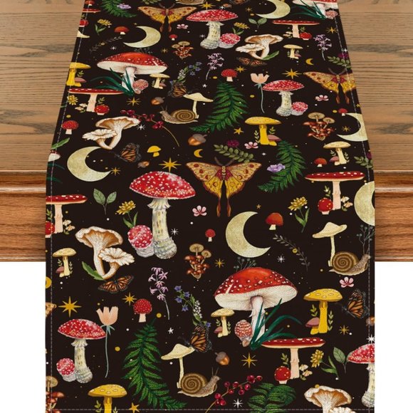 Boho Mushroom Table Runner